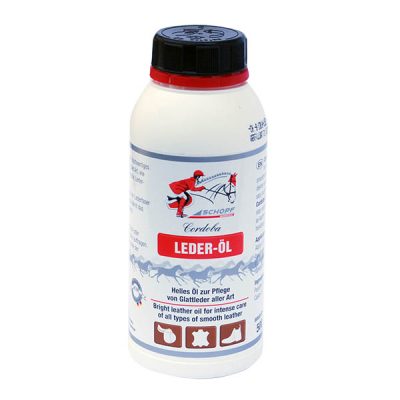 svetlý olej na ošetrenie kože všetkých druhov Cordoba LEDER – ÖL 500 ml