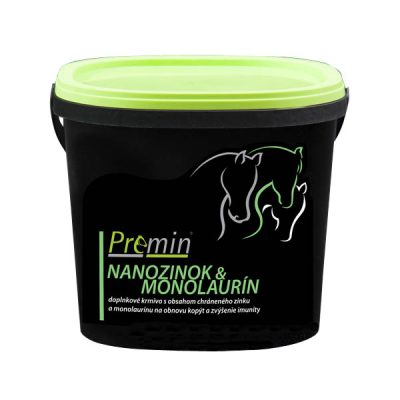 kŕmny doplnok na zlepšenie imunity a kvality kopýt Premin NANOZINOK a MONOLAURÍN 2kg