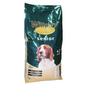 vyvážené krmivo pre psov starších ako 7 rokov so zníženým obsahom tukov Willowy Gold Senior 15kg