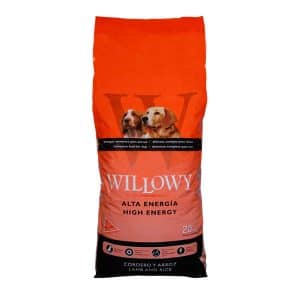 Vrece krmiva Willowy High Energy, balenie 20 kg, granule pre aktívnych psov