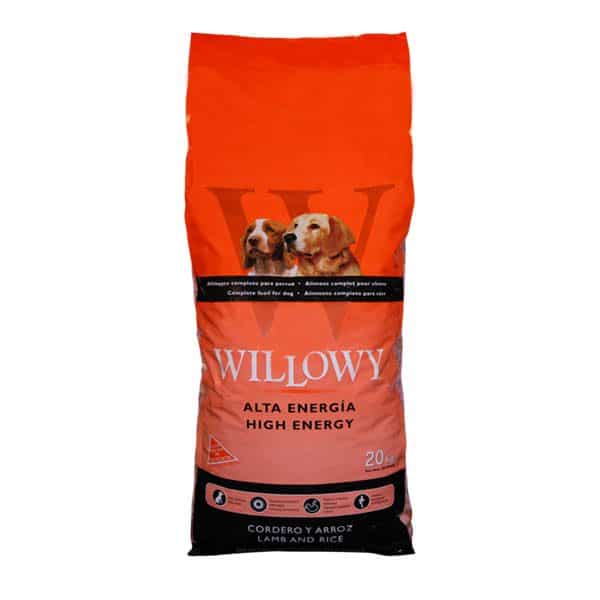 kompletné krmivo pre psov vo vysokej záťaži vo vysokom stupni záťaže Willowy High Energy 20kg