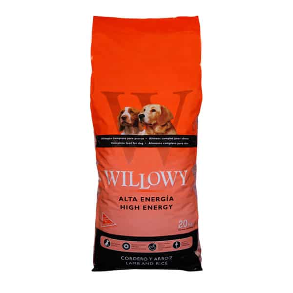 Vrece krmiva Willowy High Energy, balenie 20 kg, granule pre aktívnych psov
