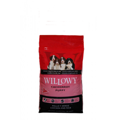 Willowy Puppies 4kg je granulované krmivo vhodné pre šteňatá všetkých plemien do 1 roku ale aj pre gravidné a laktajúce suky