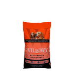 Vrecko granúl Willowy High Energy, balenie 4 kg krmivo pre psov vo vysokej záťaži s príchuťou jahňa ryža