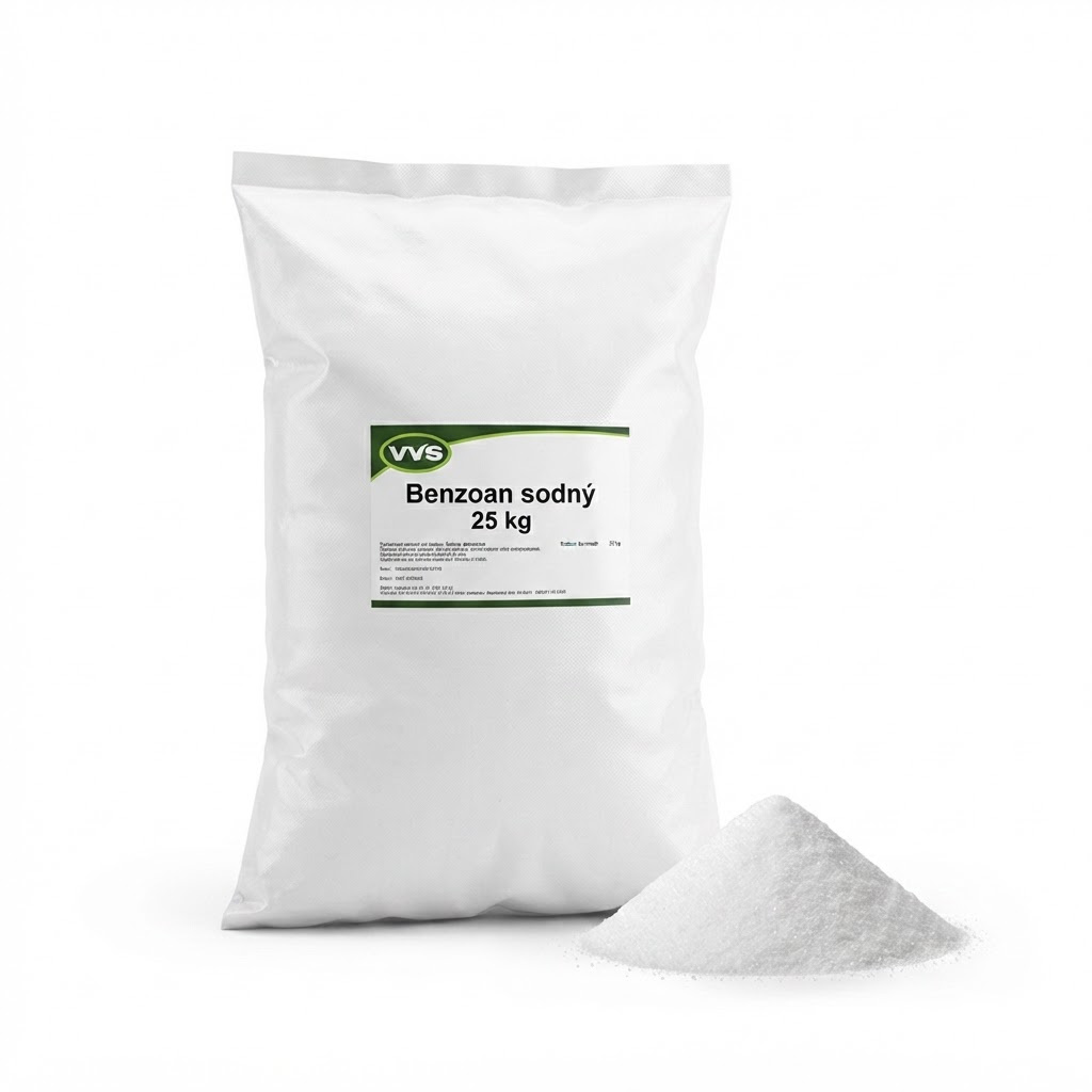 biele vrece s konzervantom Benzoanom sodným 25 kg