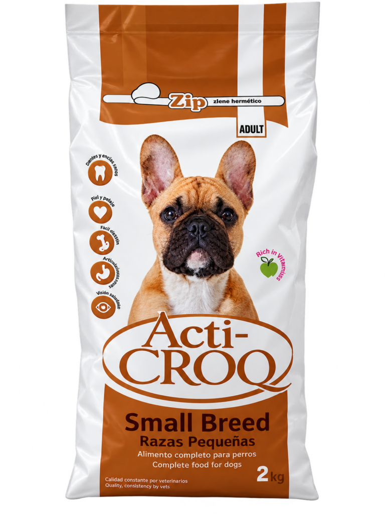 Prémiové granule pre malé plemená psov ACTI-CROQ Small Breeds 2kg kuracie s ryžou