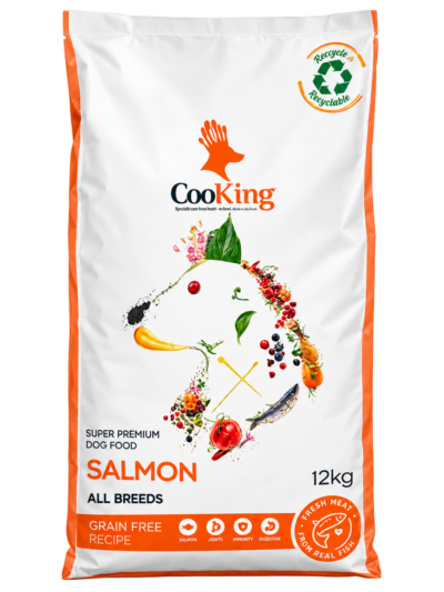 Hypoalergénne prémiové krmivo pre psov Cooking Dog All Breeds Salmon s lososom, 12kg balenie